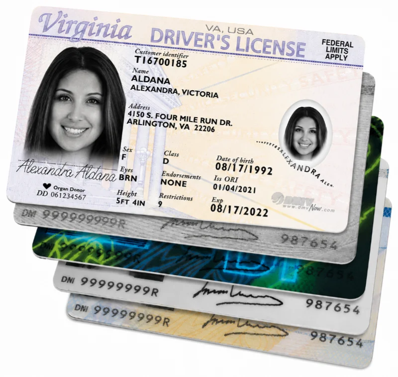 Driver's license scan example